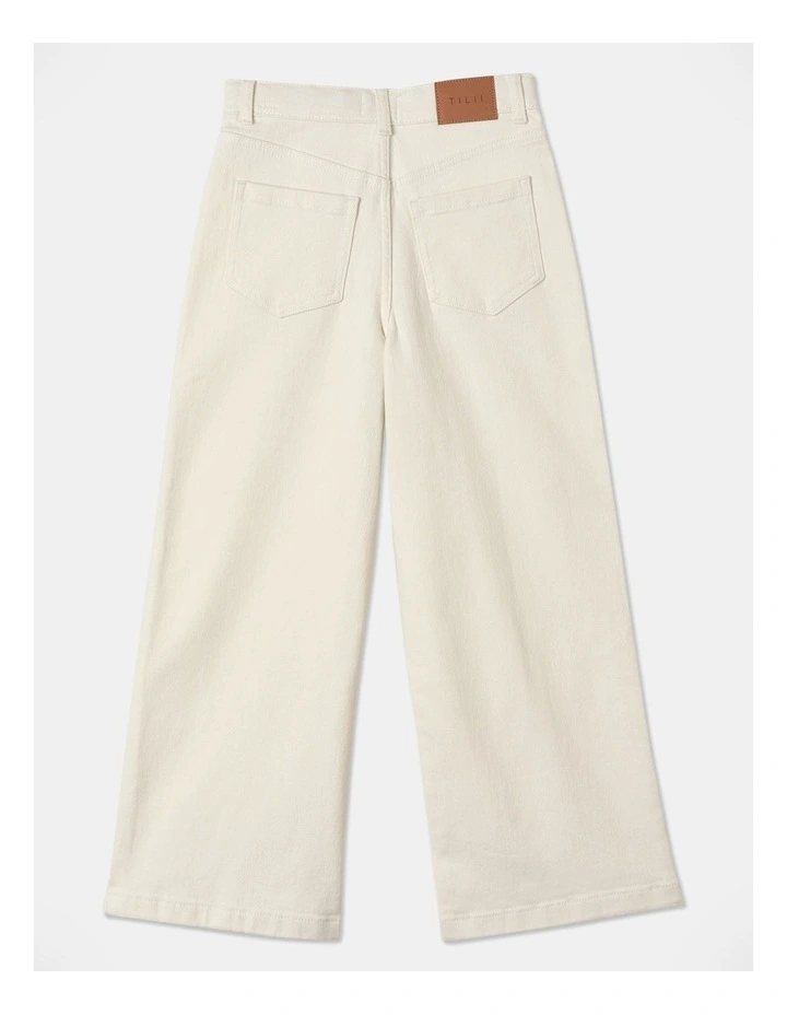 High Rise Wide Leg Jean in White