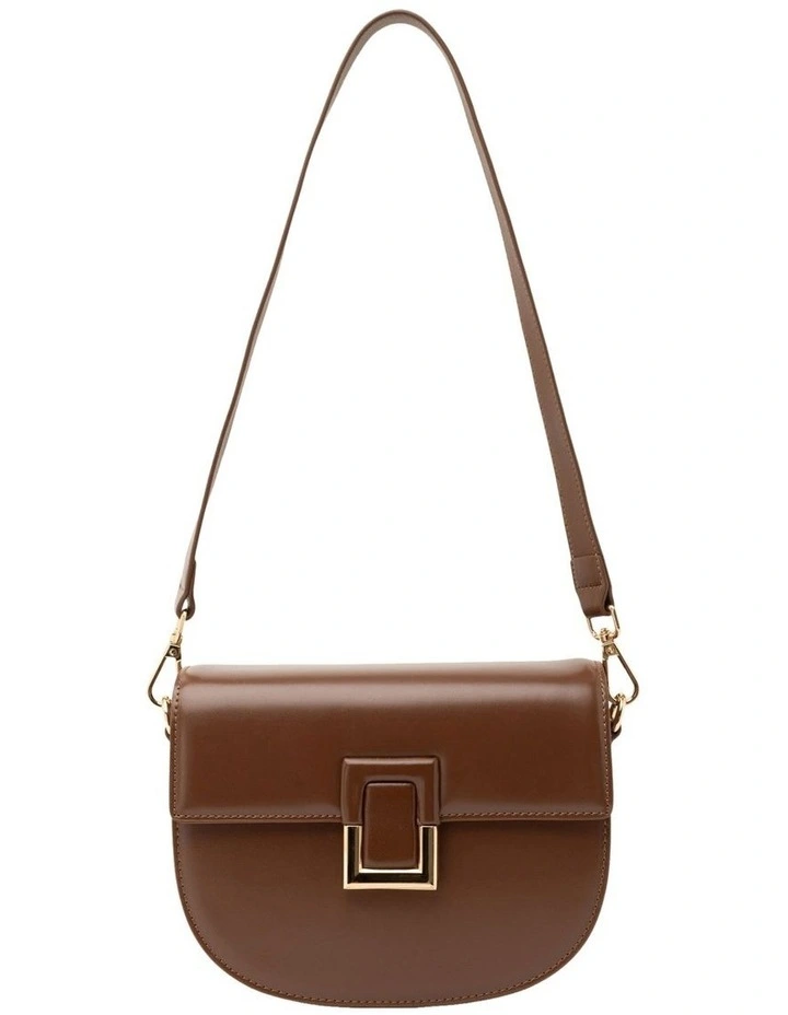 Victoria Leather Crossbody Bag in Chocolate
