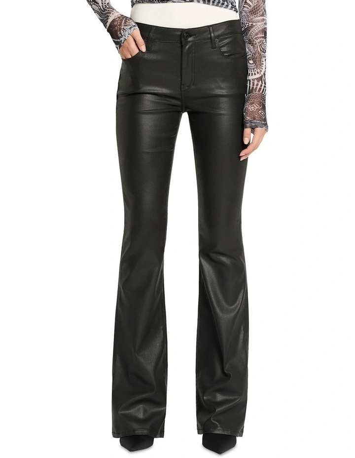 Magic Bootleg Jean in Coated Black