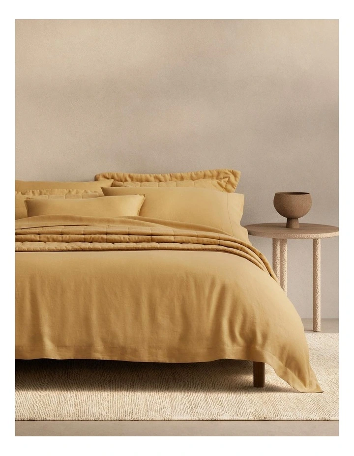 Abbotson Tailored Quilt Cover in Ochre