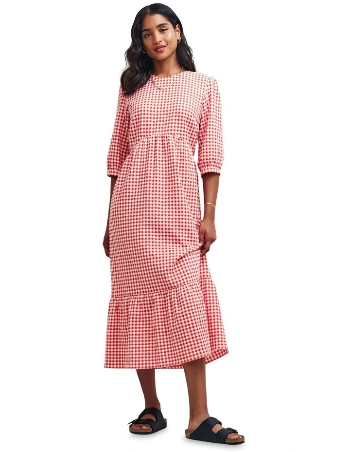 Rachel Midi Dress in Red
