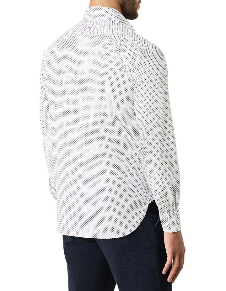 Mackney Polka Dot Shirt in White