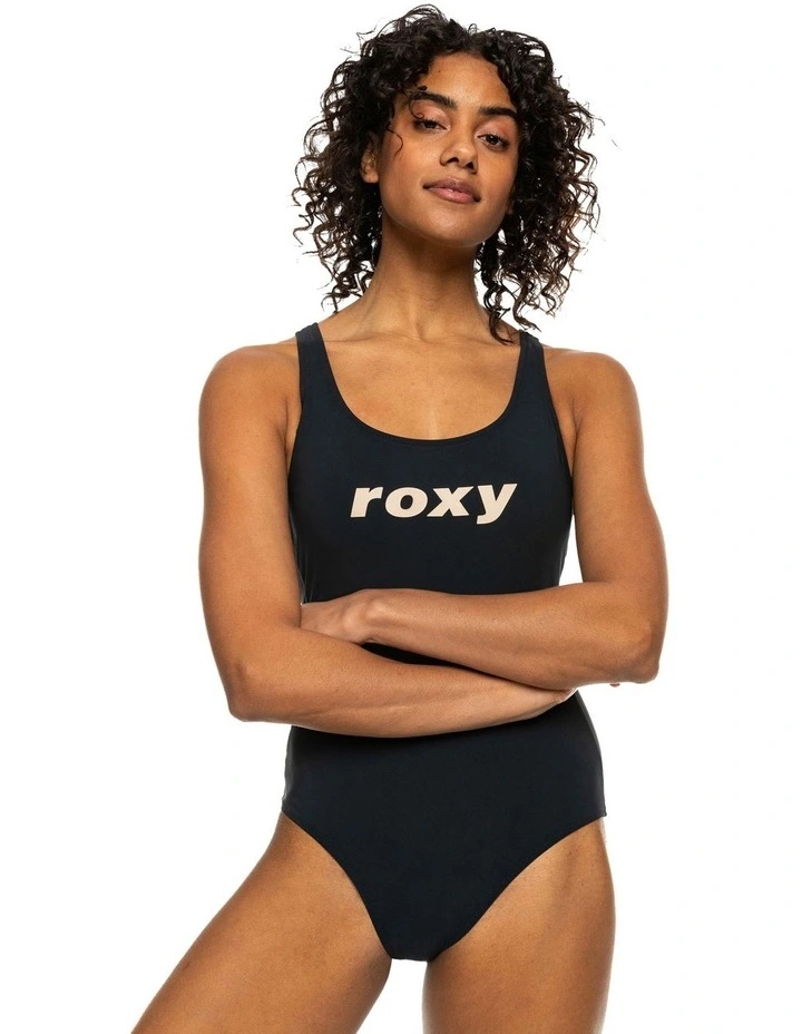 Active Cross Back One piece Swimsuit in Anthracite