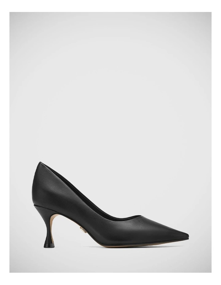 Latifa Leather Pump in Black