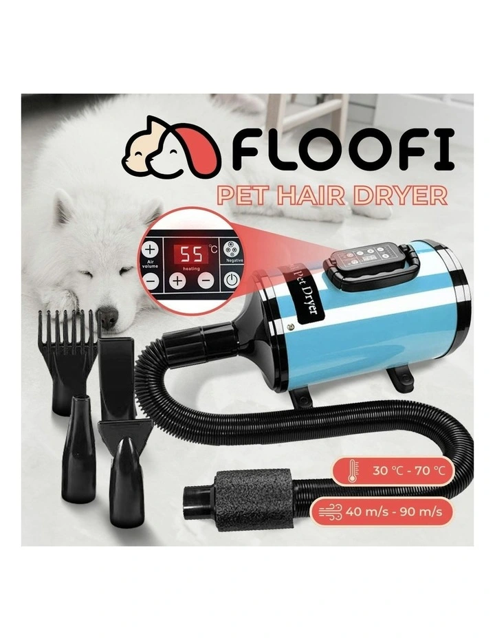 Pet Hair Dryer LCD in Blue