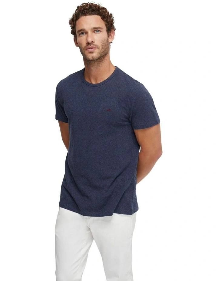 Ben Cotton Crew Neck T-shirt in Navy