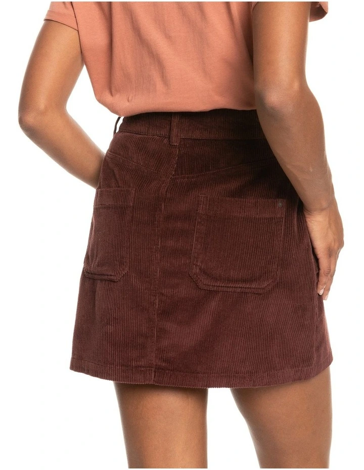 Silent River Mini Skirt in Bitter Chocolate