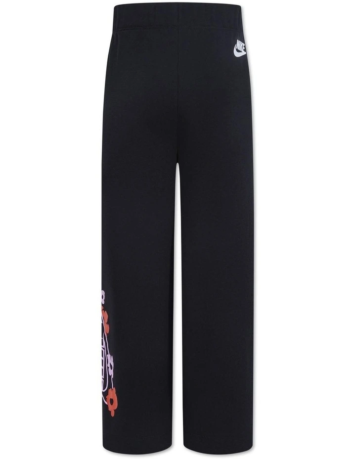 Floral Wide Leg Pant in Black