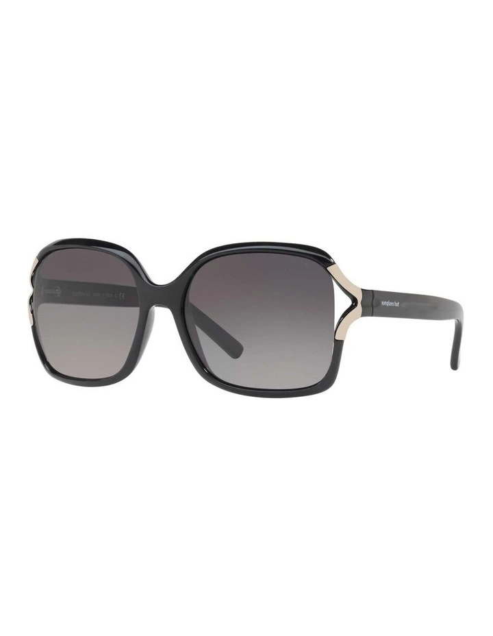 HU2002 Black Polarised Sunglasses