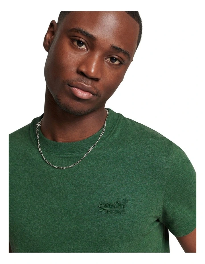 Vintage Logo Embroidery Tee in Heritage Pine Marl