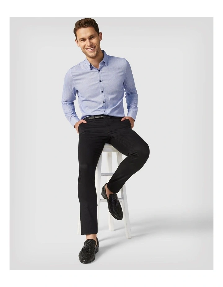 Ultra Slim Stretch Cotton Chino in Black