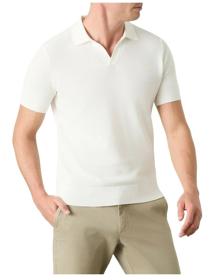 Gresham Pique Polo Shirt in White