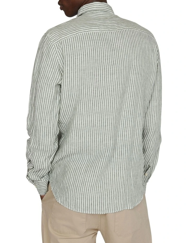 Marc Long Sleeve Shirt in Duck Green