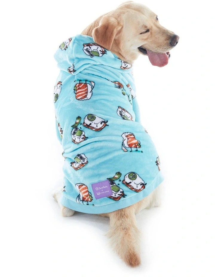 Uggo Wassup'b Dog Hoodie in Teal