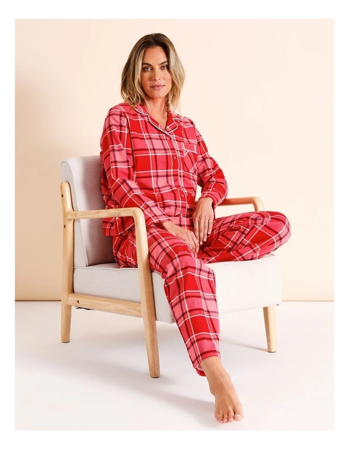 Flannelette Pyjama Set in Red