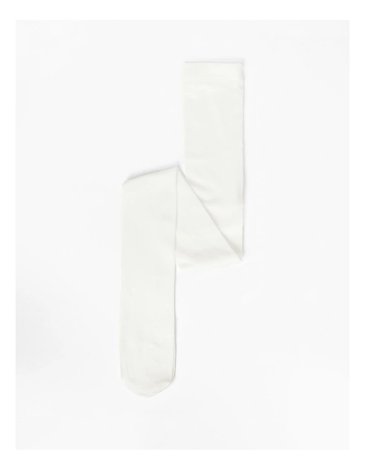Junior Opaque Tights in White
