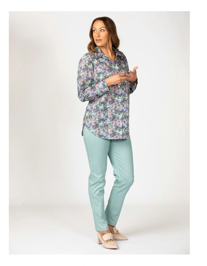 Floral Impression Long Sleeve Liberty Shirt in Multi