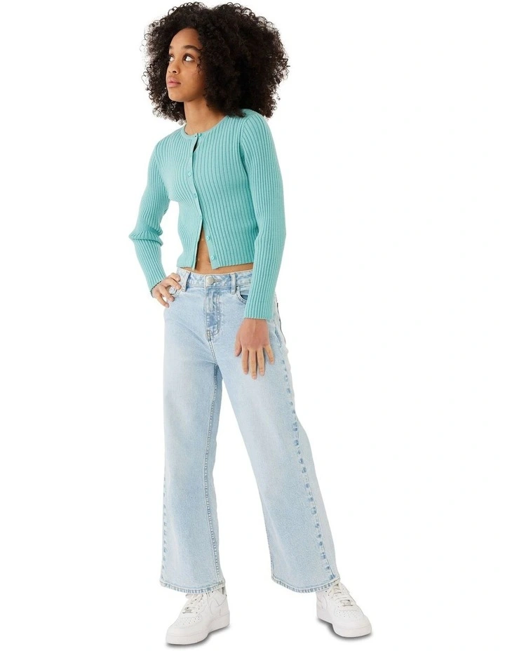 Greta Button Top in Blue