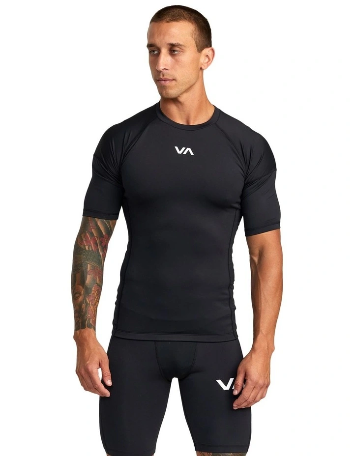 Compression Short Sleeve Top in Black