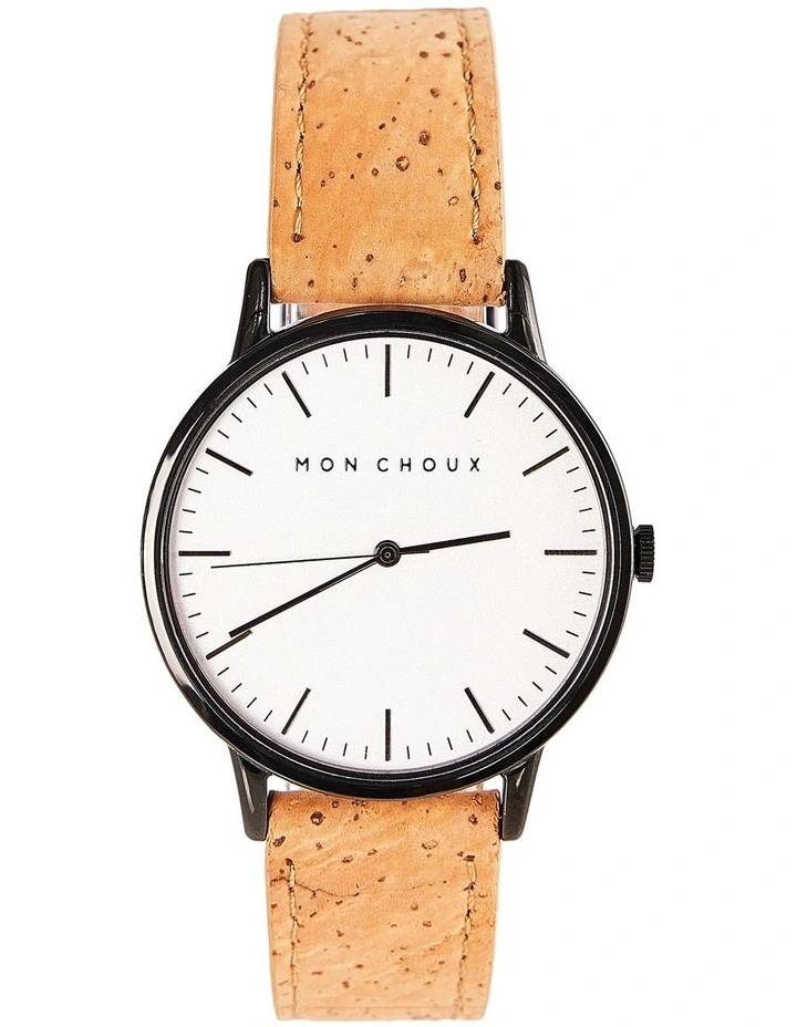 Classic Vegan Leather Watch 38mm in Black