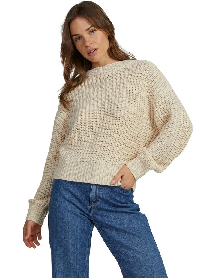 Coming Home Long Sleeve Jumper in Tapioca
