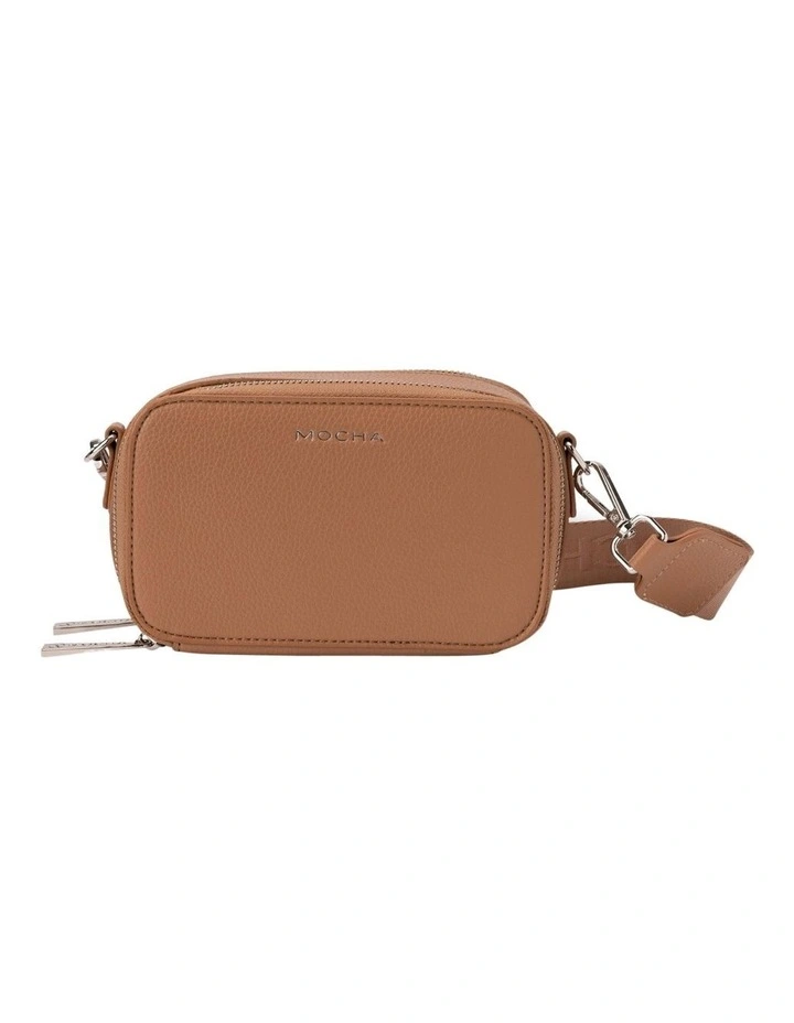 Ali Double-Zip Crossbody in Tan