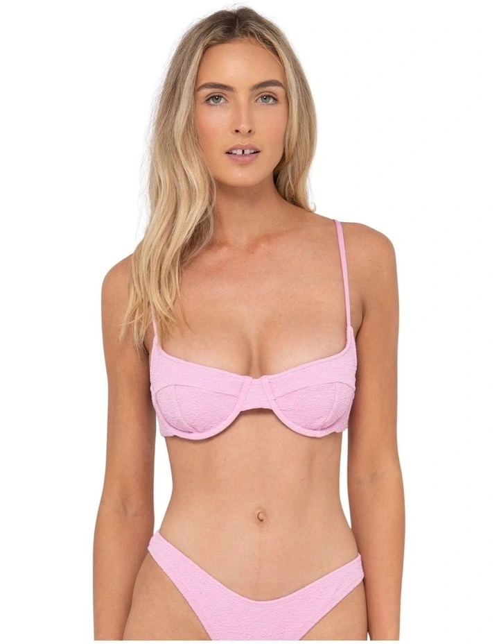 Sandalwood Balconette Bikini Top in Pink