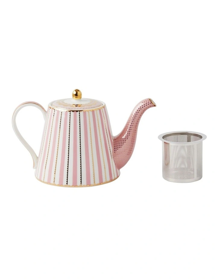 Gift Boxed Teas & C's Regency Teapot With Infuser 1L in Pink