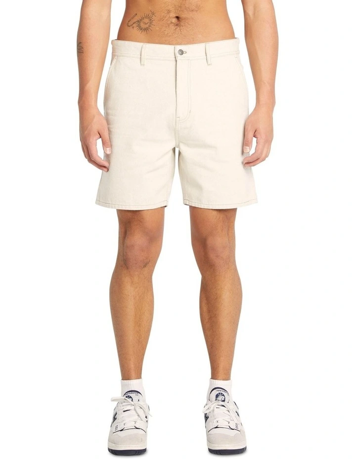 Worker Short in Ecru Static