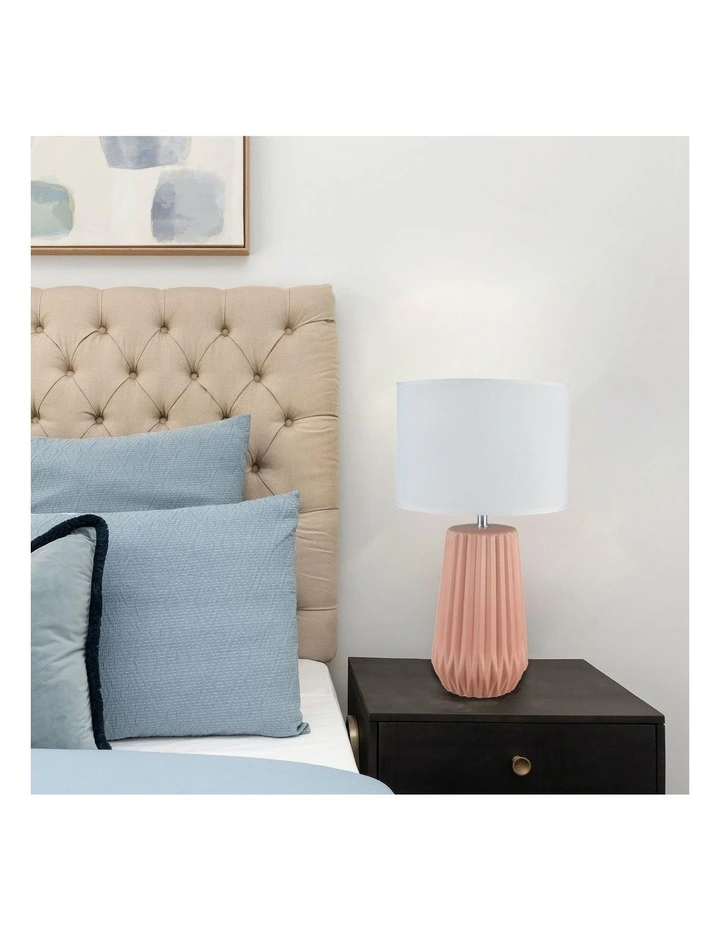 Zora Ceramic Table Lamp Pink
