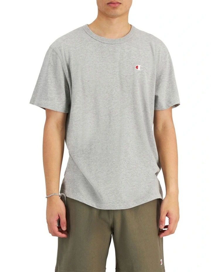 Heritage Logo Tee in Oxford Heather