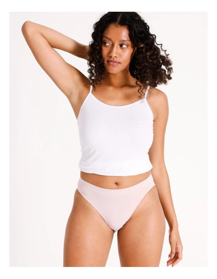 Seamfree High Cut Brief in Beige