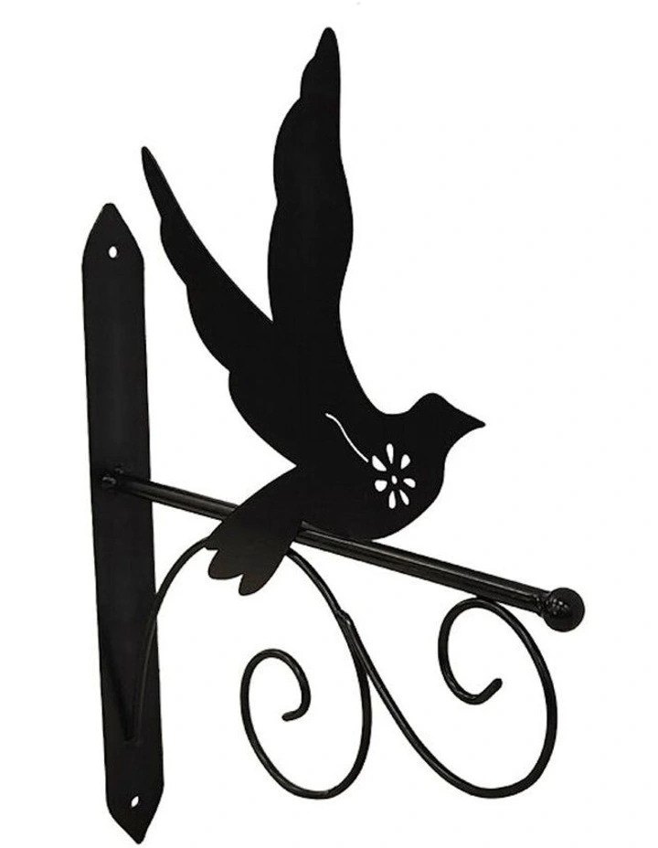 Bird Silhouette Wall Hook Decor in Black