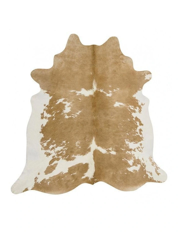 Exquisite Natural Cow Hide In Beige White