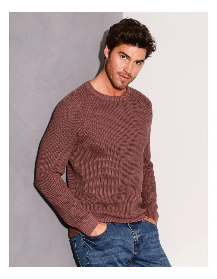 Falcon Fisherman Crew Knit in Mocha