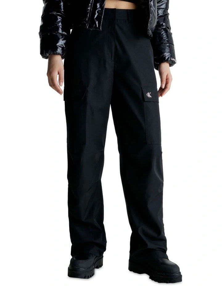 Zipped Loose Cargo Pant in Black