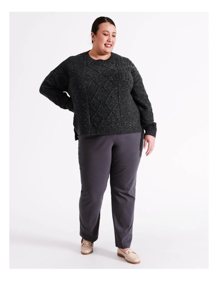 Wardrobe Staple Straight Pant in Charcoal