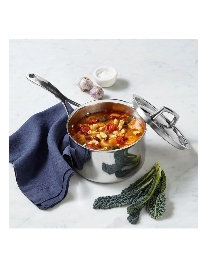 Per Sempre Covered Saucepan 14cm/0.9L in Stainless Steel