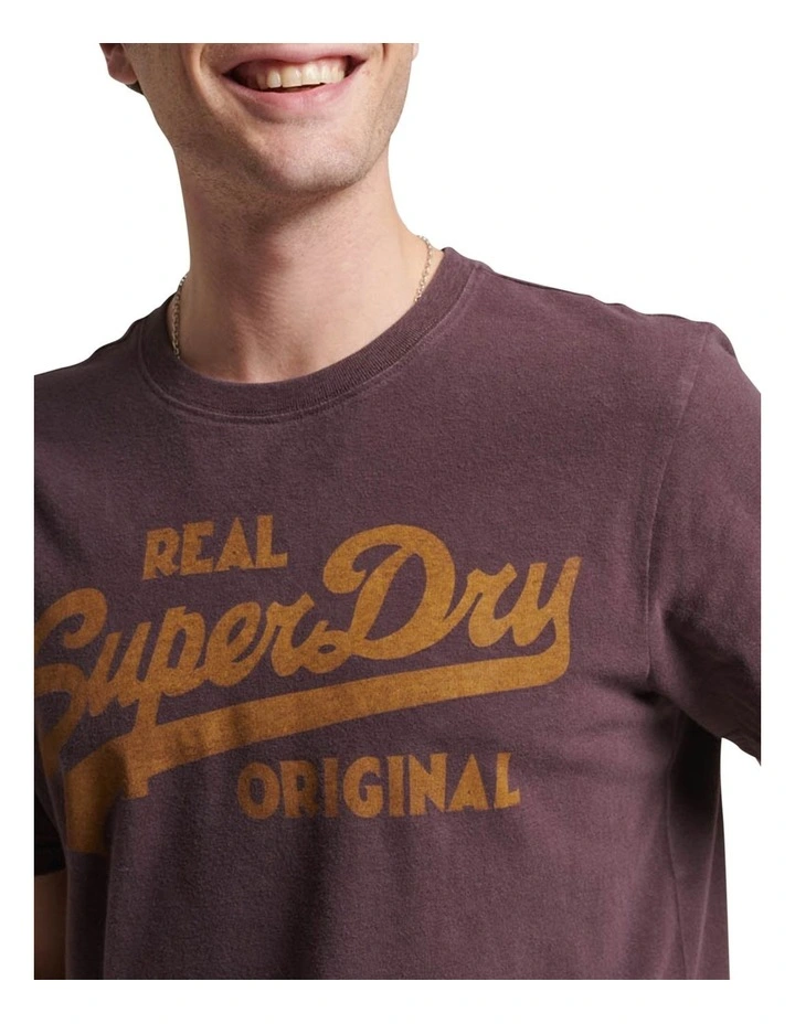 Soda Pop Vintage Logo Classic T-shirt in Rich Deep Burgandy