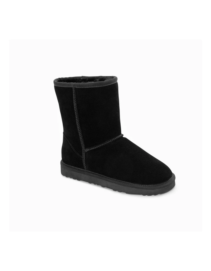 Genuine Australian Sheepskin Short Classic Suede Large Boots in Black