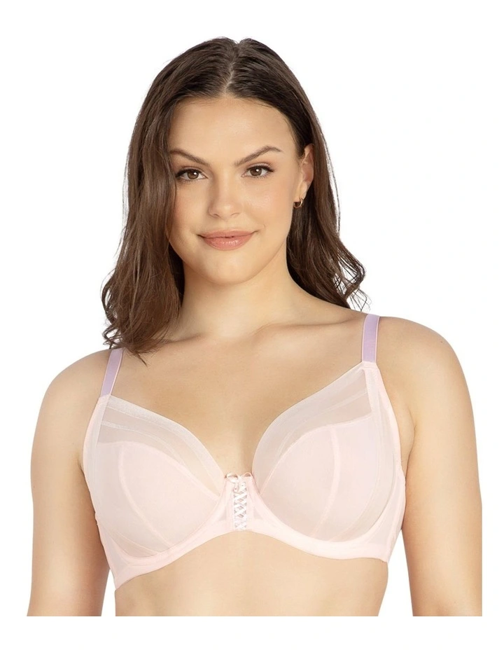 Shea Supportive Full Bust Plunge Bra in Petal Pink