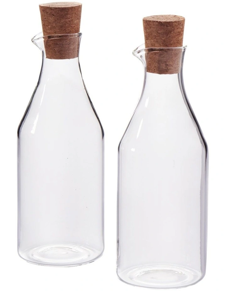 Grind Oil/Vinegar Bottle 430ml 2 Set in Black