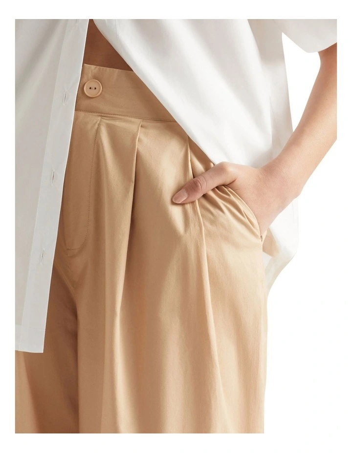 Cotton Pleat Front Pant