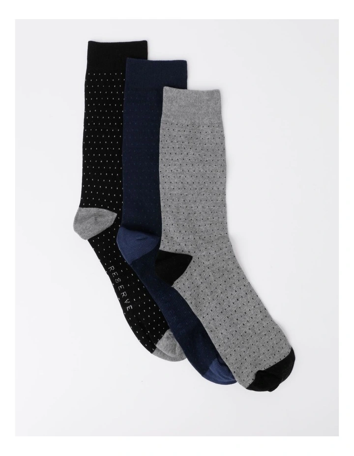 3 Pack Pinspot Socks in Multi