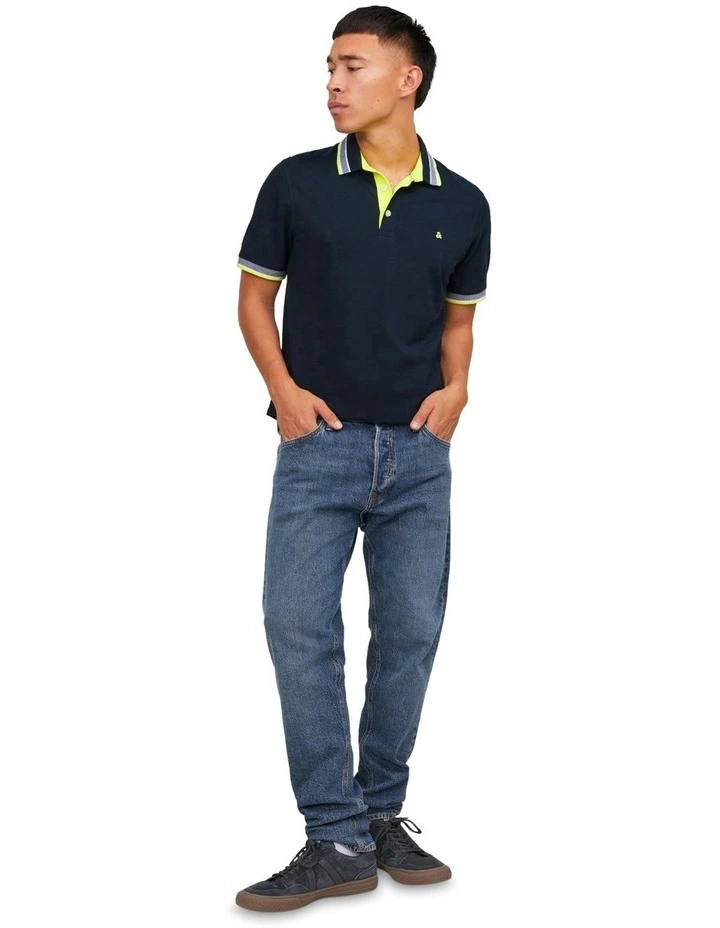 Paulos Organic Cotton Polo in Navy Neon