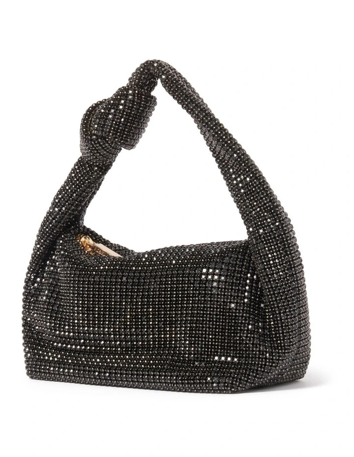Signature Daphne Knot Embellished Bag in Black