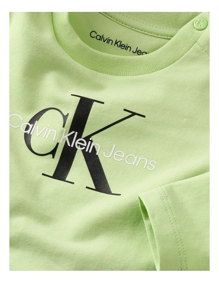 Monogram Long Sleeve T-shirt in Exotic Mint