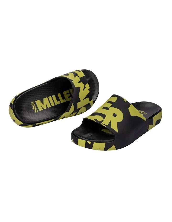Melissa Simon Miller Cloud Slide in Black/Green