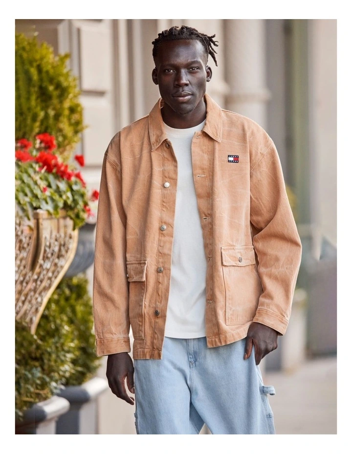 Oversized Worker Jacket in Trench