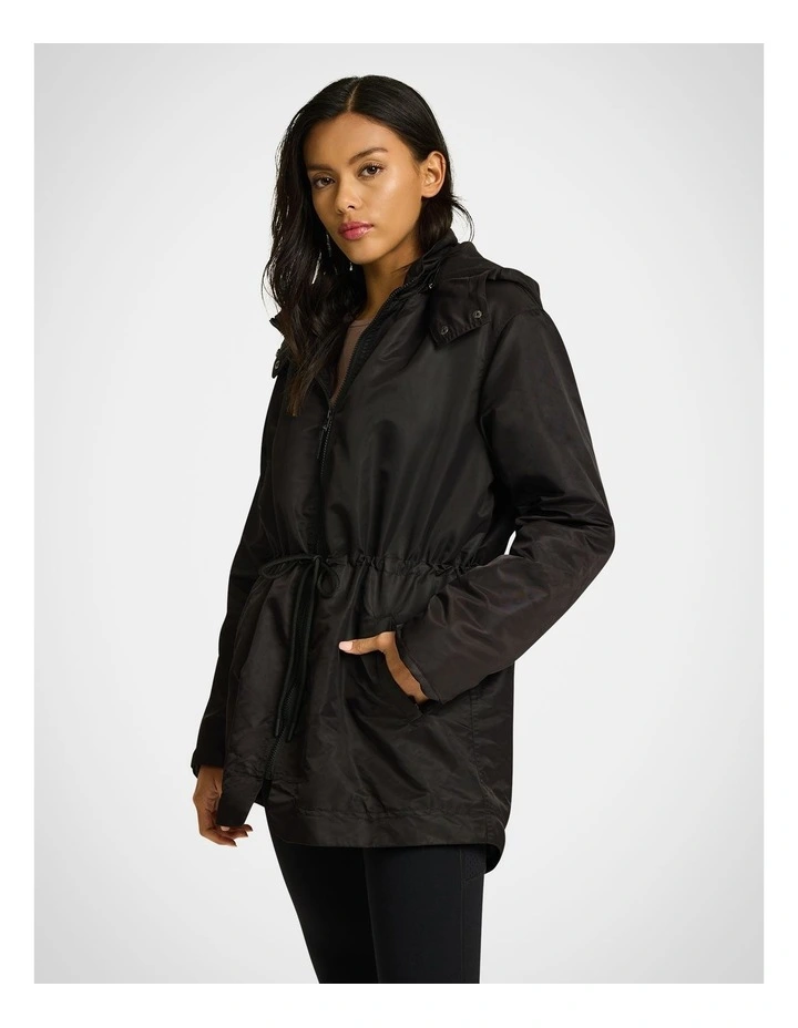 Fleece Lined Anorak in Black